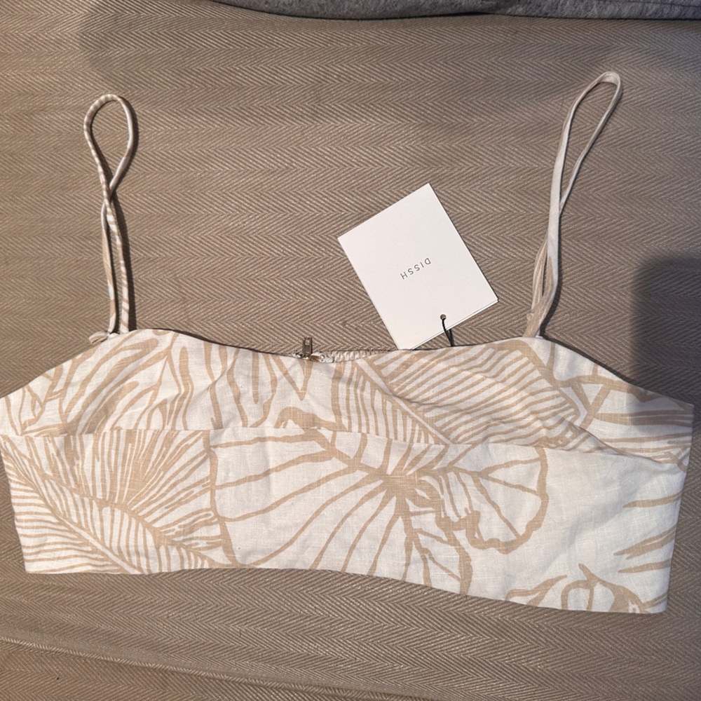 NWT Dissh Linen Bandeau top